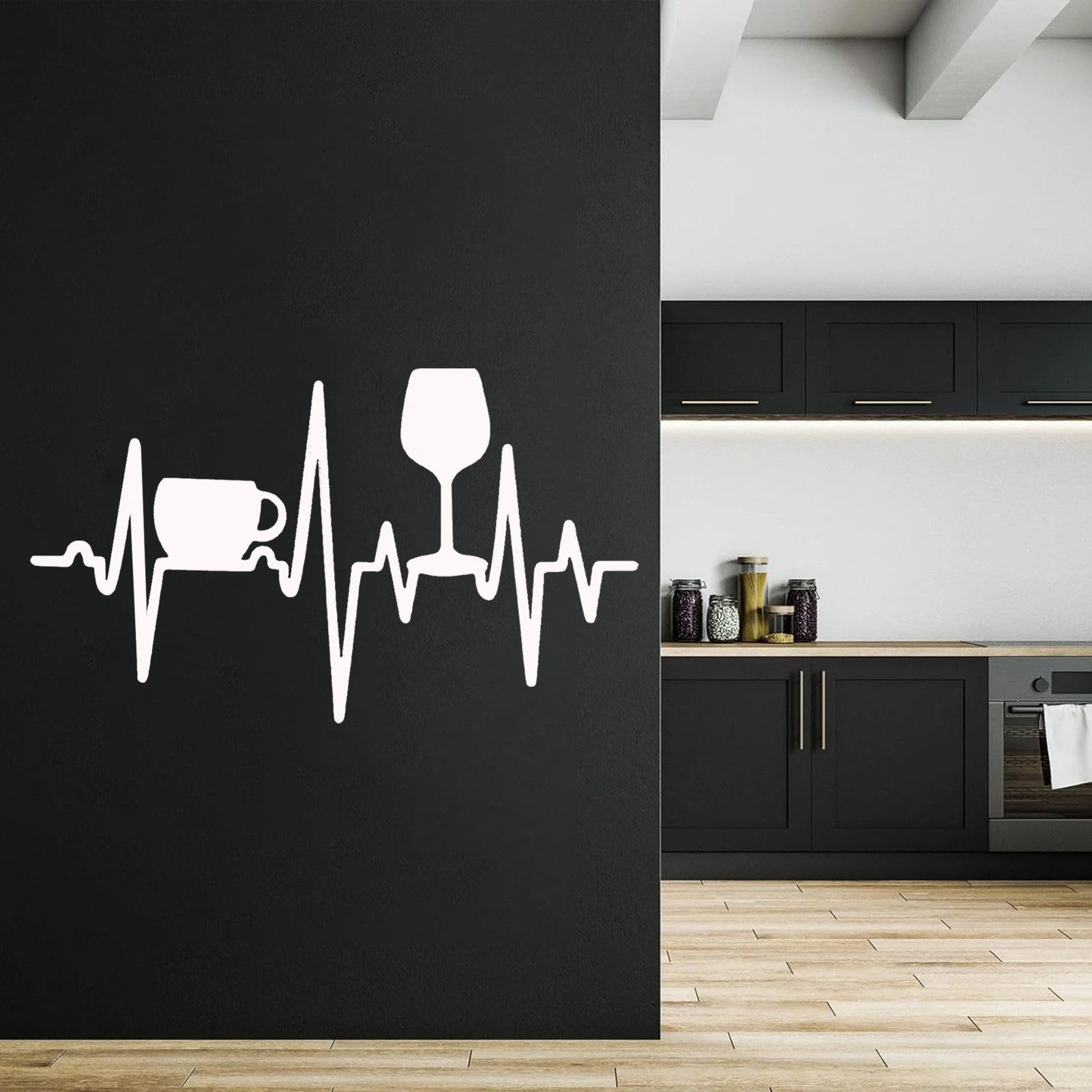 Jumpeak Wanddekoobjekt EKG Metall Kunst Wanddekoration, günstig online kaufen
