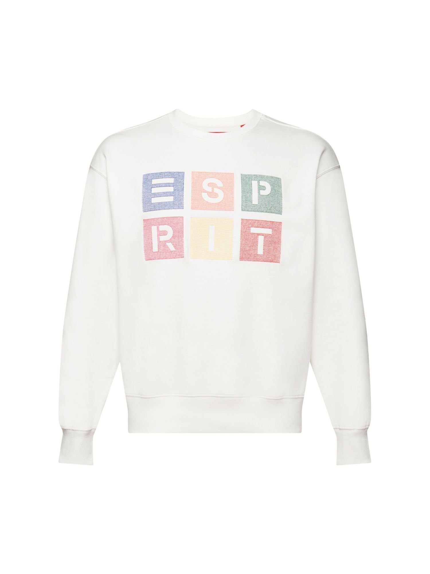 Logo-Sweatshirt Sweatshirt OFF Esprit WHITE aus (1-tlg) Bio-Baumwolle