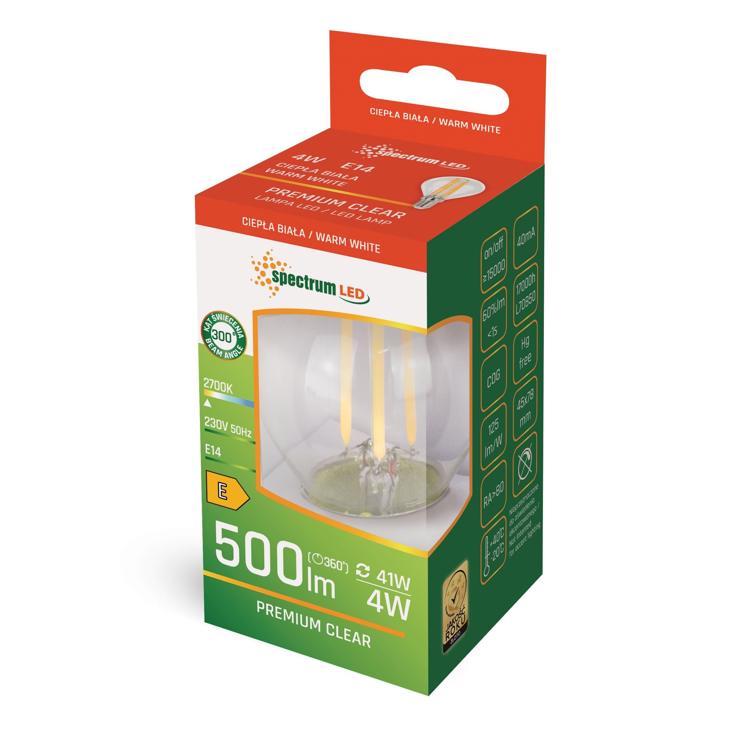 Spectrum LED-Leuchtmittel LED E14 G45 Tropfen günstig online kaufen