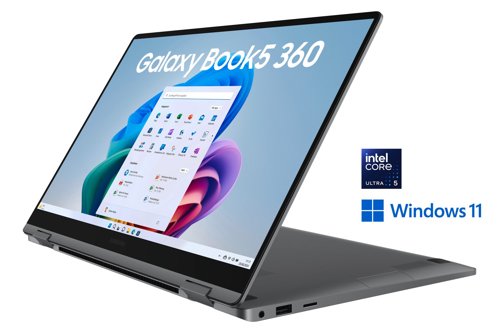 Samsung Galaxy Book5 360 15,6'' (NP750Q) Ultra5 16 GB + 512 GB Convertible Notebook (39,6 cm/15,6 Zoll, Intel Core Ultra 5, ARC, 16 GB, 512 GB SSD)