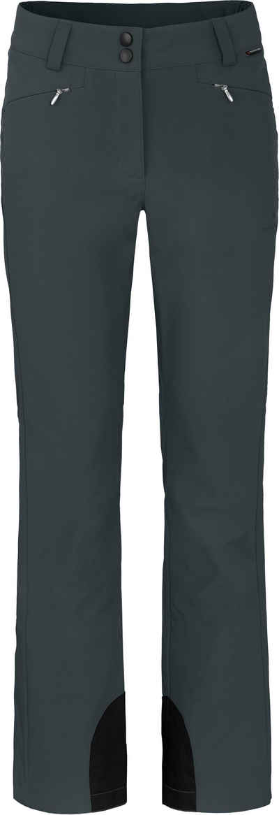 Bergson Skihose SAIMAA Damen Softshell Skihose, winddicht, elastisch, Normalgrößen, dunkel g