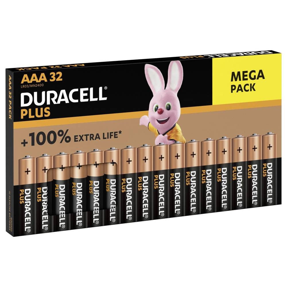 Duracell Duracell Plus-AAA BP32 Micro (AAA)-Batterie Alkali-Mangan 1.5 V 32 St Batterie