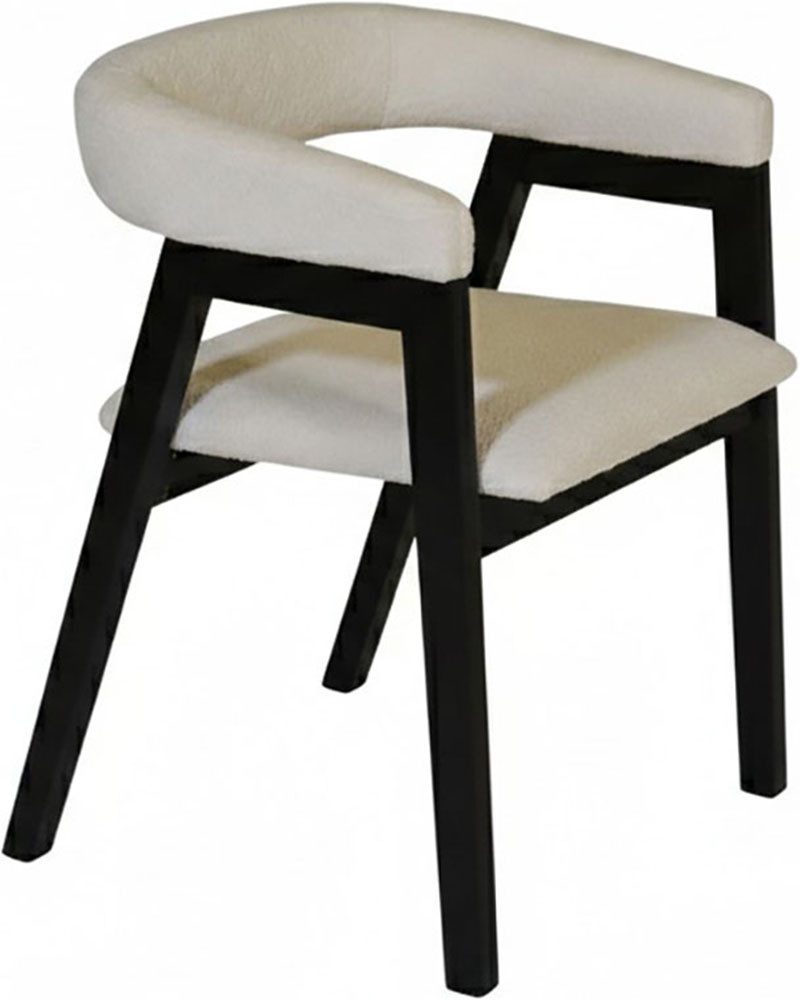 Jahnke Armlehnstuhl BOW SIT DUO (Set), Esszimmerstuhl (2er Set), Massivholz, Boucle-Stoff,bis 110kg belastbar
