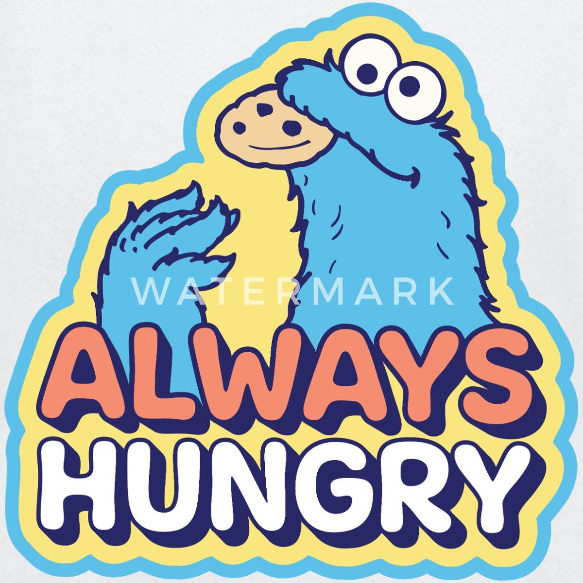 Spreadshirt Langarmshirt Sesamstraße Krümelmonster Always Hungry Baby Langarm Shirt (1-tlg)