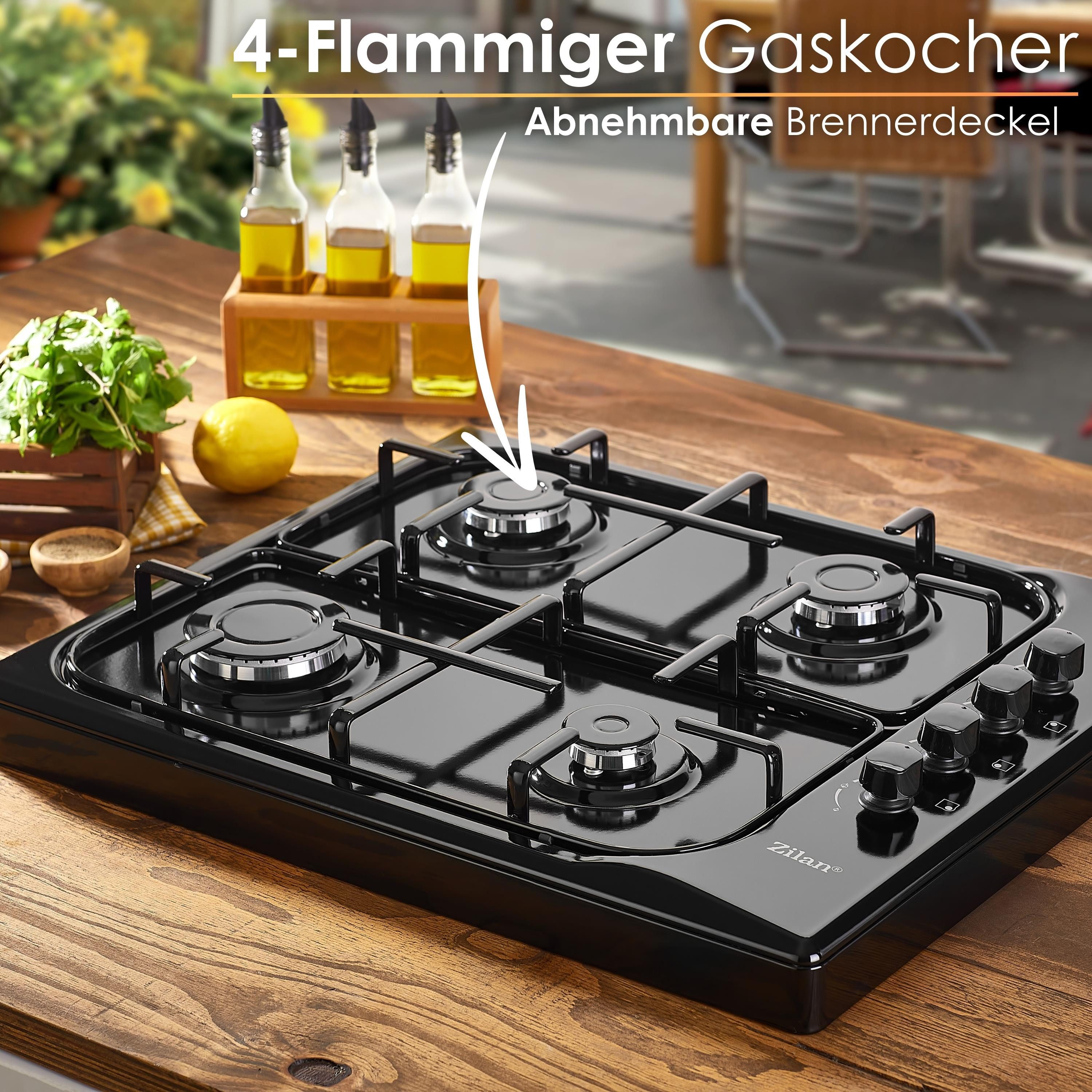 Zilan Gaskocher ZLN-1518, (Set), Nutzbar mit Butan / Propan - Gas oder LPG-Mischung (Flüssiggas)