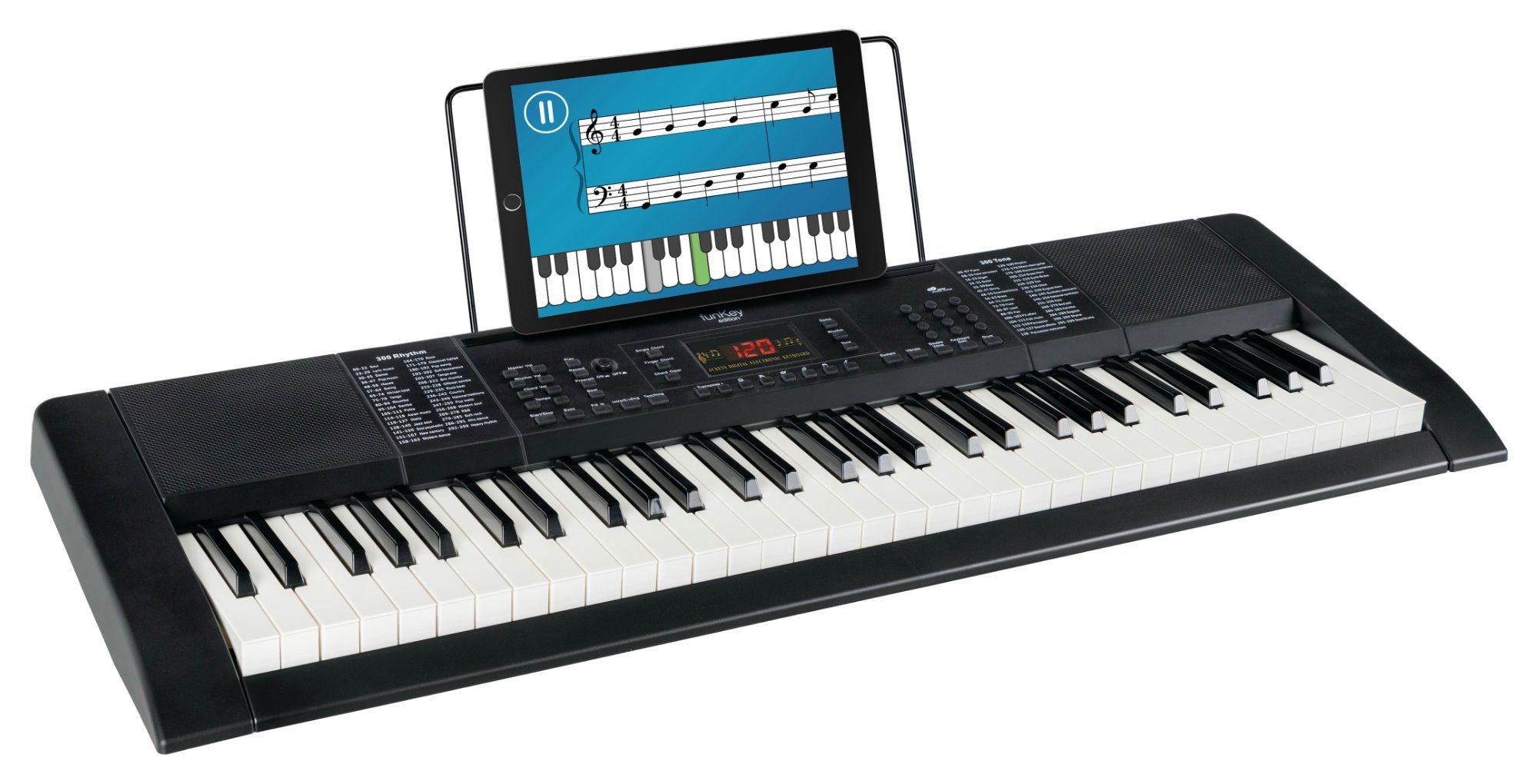 FunKey Home Keyboard 61 Edition Pro (128 Sounds, 128 Rhythmen, MP3-/USB-Port), mit Begleitautomatik und intelligente Lernfunktion