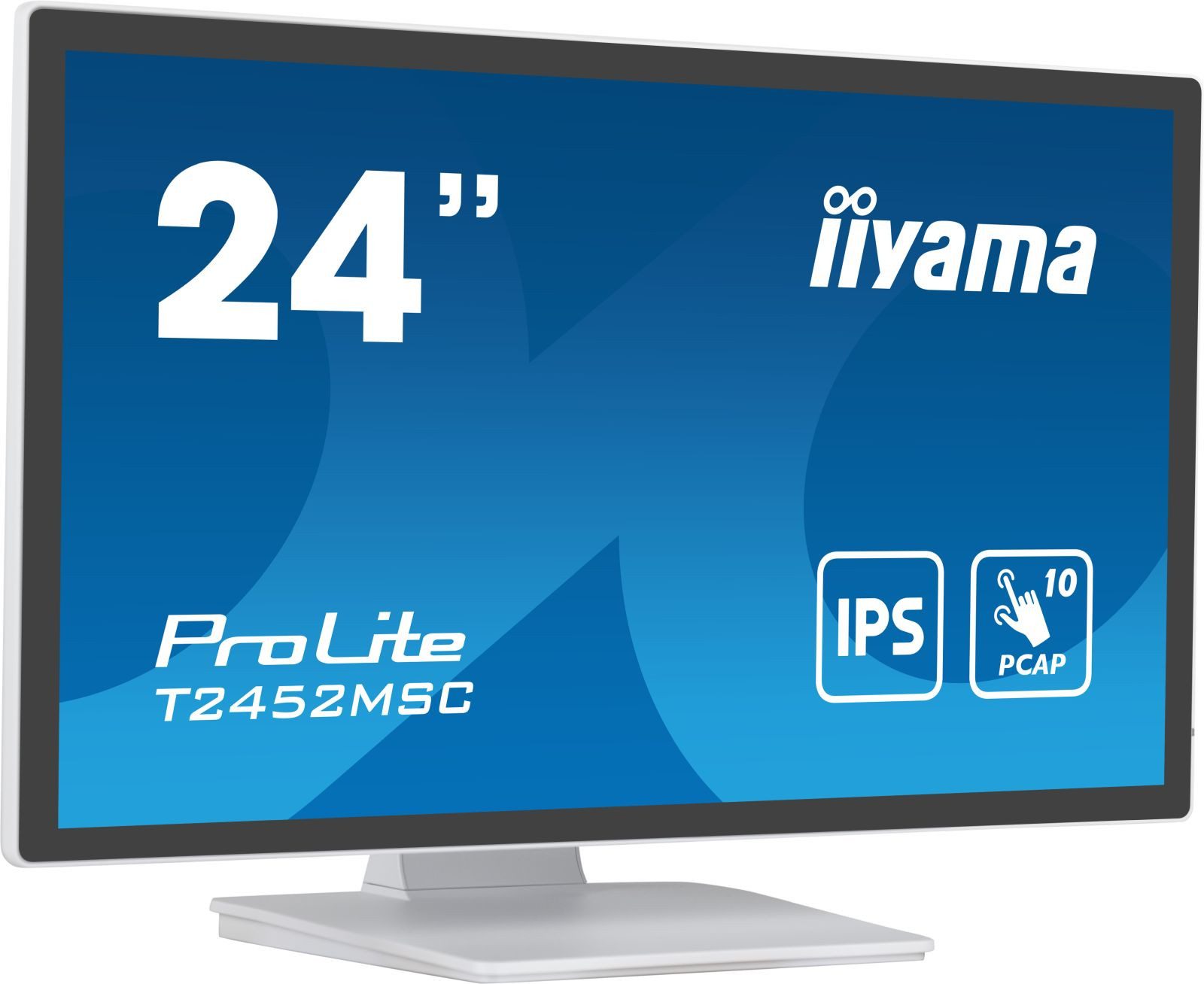 Iiyama T2452MSC-W1 24IN WHITE BONDED P TOUCH 1920X1080 IPS-PANEL FLAT B TFT-Monitor (1920 x 1080 px, Full HD, 14 ms Reaktionszeit, 60 Hz, IPS, Touchscreen, Lautsprecher, HDCP)