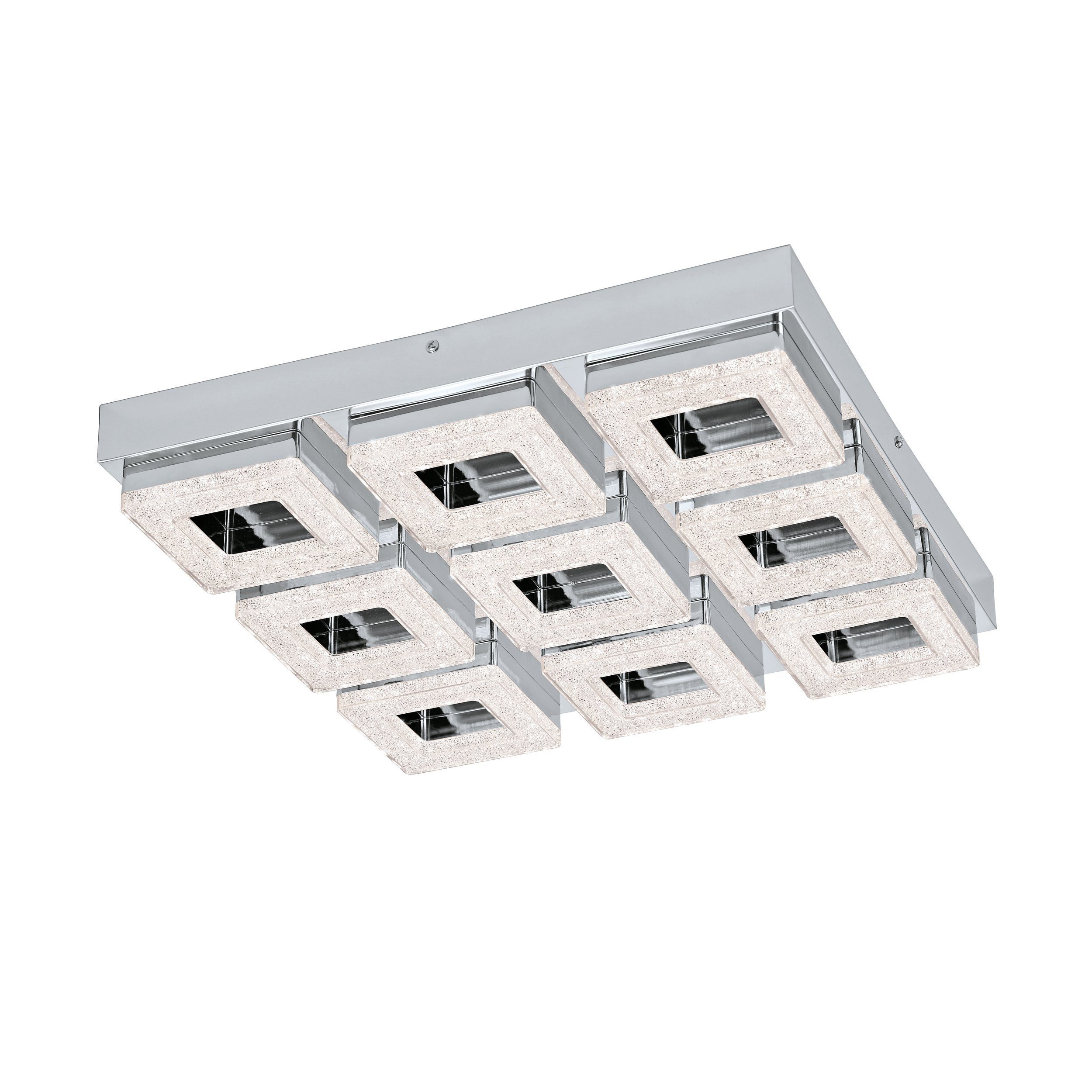 EGLO LED Deckenleuchte Fradelo, Leuchtmittel inklusive, Deckenlampe, modern, Wohnzimmerlampe, Schlafzimmerlampe, L x B 44 cm