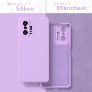 EAZY CASE Handyhülle TPU Hülle für Xiaomi 11T / 11T Pro 5G 6,67 Zoll, Silikon Schutzhülle Kameraschutz kratzfest Back Cover Lavendel Lila
