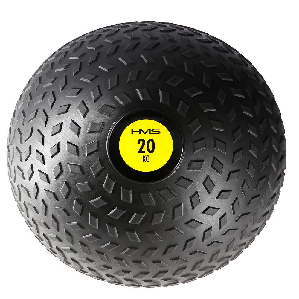 HMS Medizinball Slamball Gewichtsball Wurfball (Spar-Set, 1-St., 31 cm Ø rutschfest), 20 kg, 31 cm, Sandfüllung, genoppt, wasserdicht