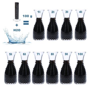 trendfinding Deko-Granulate Hydroperlen Granulat 3,5-4 mm Schwarz, (3,5-4 mm, Schwarz)