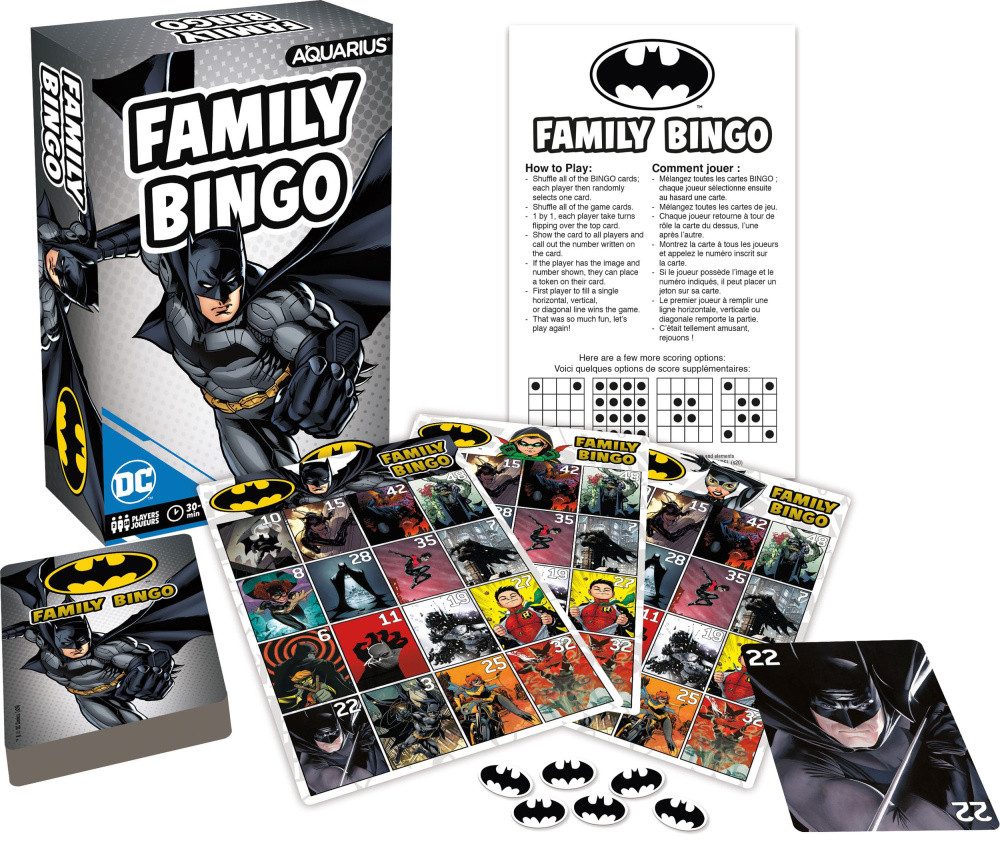 Aquarius Spielesammlung DC Comics Brettspiel Family Bingo Batman *Englische Version*