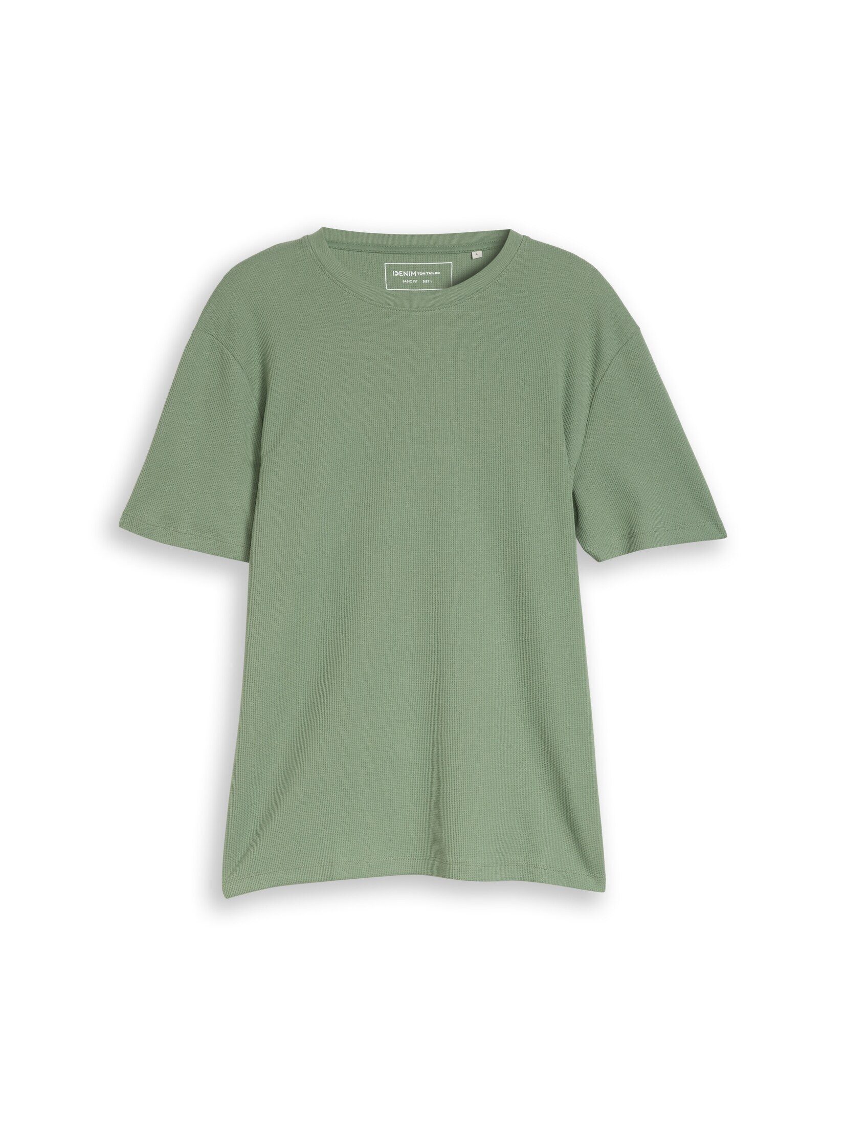TOM TAILOR Denim T-Shirt T-Shirt (im Einserpack) T-Shirt mit Waffelstruktur