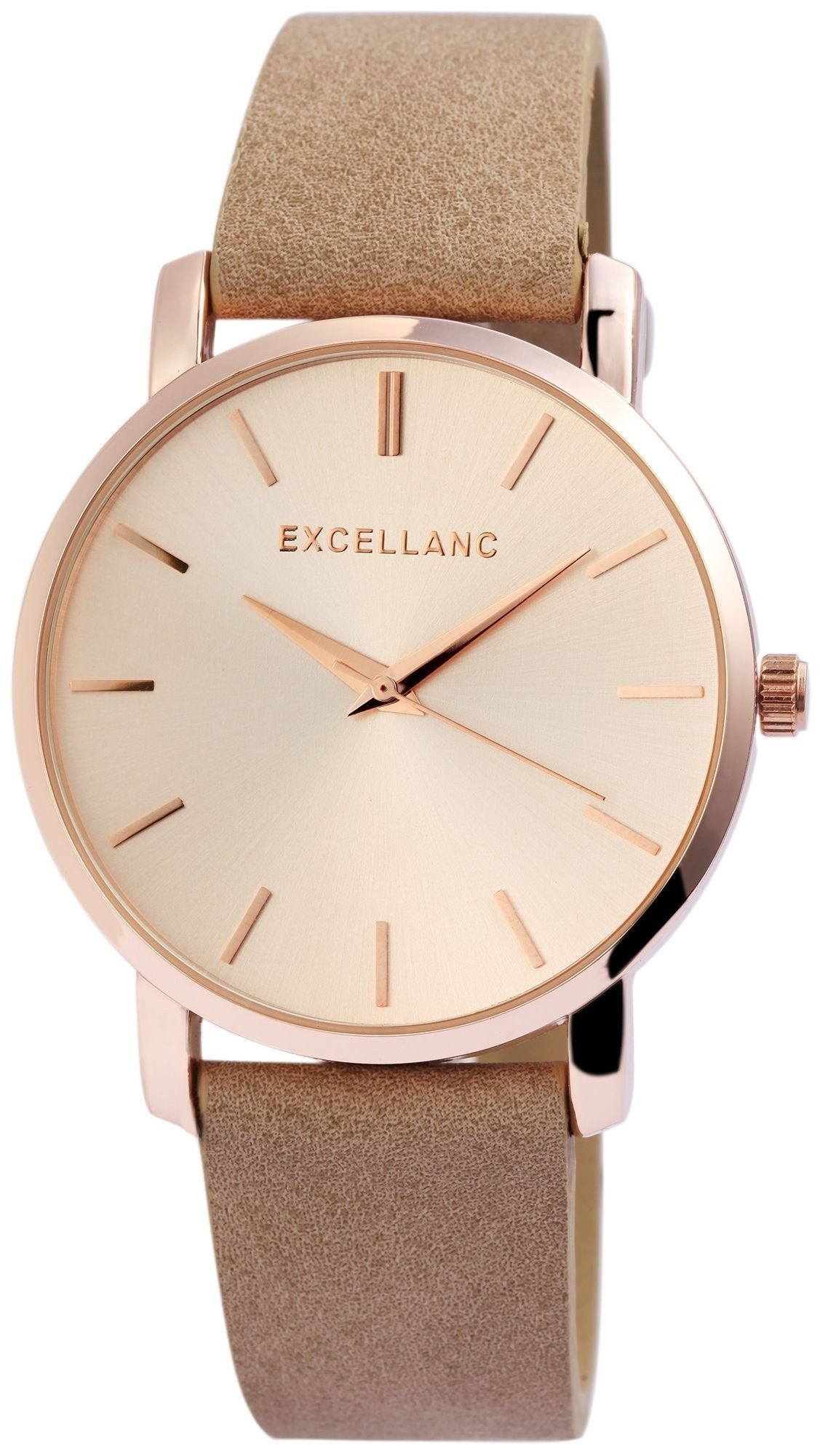 EXCELLANC Quarzuhr EX0326 Excellanc Damenuhr mit Lederimitationsband, Damen günstig online kaufen