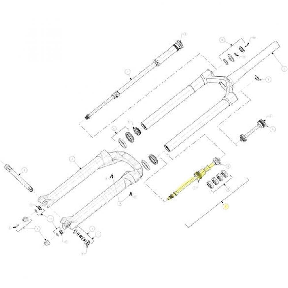 Manitou Federgabel Manitou Federeinheit Dorado Air Spring für 27,5/29 Zoll Schwarz - Upgr