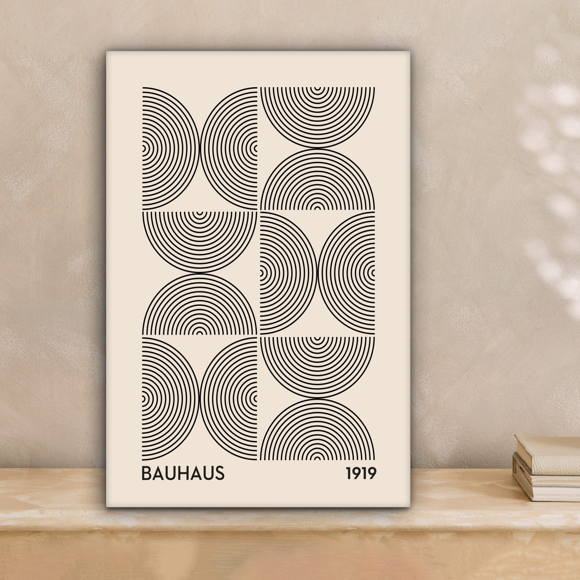 OneMillionCanvasses® Leinwandbild Bauhaus - Vintage - Modern - Schwarz - Ku günstig online kaufen