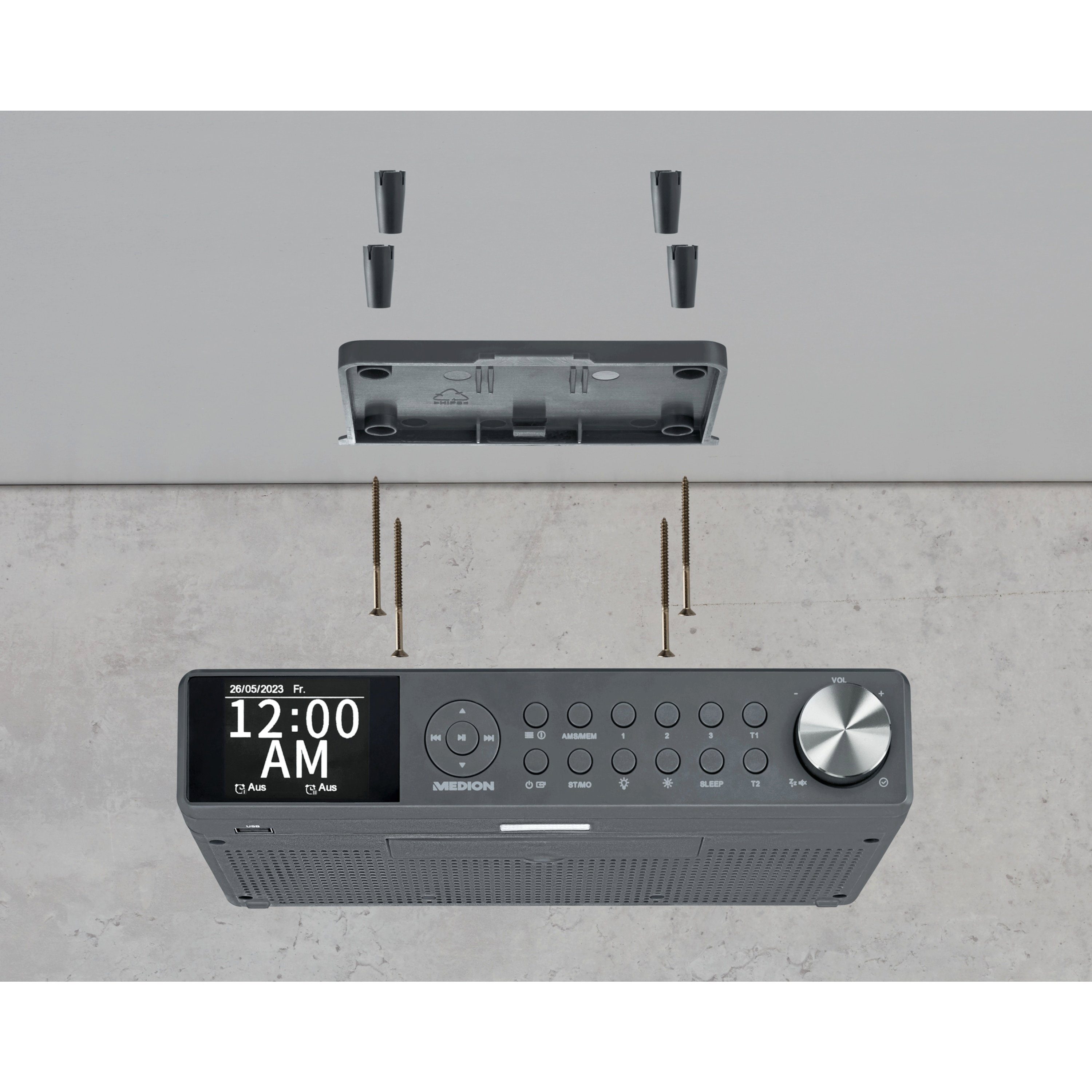 (AM/FM, P66750 Medion® Radio MD43750) MW/UKW, W, DAB+, 3