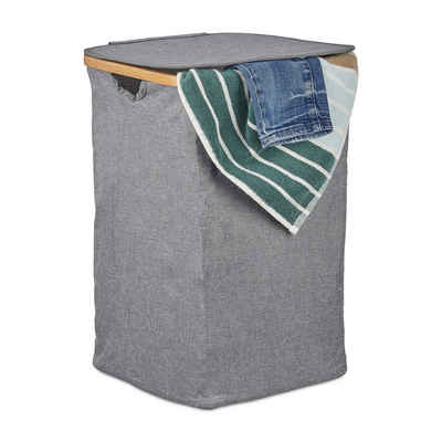 relaxdays Wäschekorb »Wäschekorb mit Deckel quadratisch«