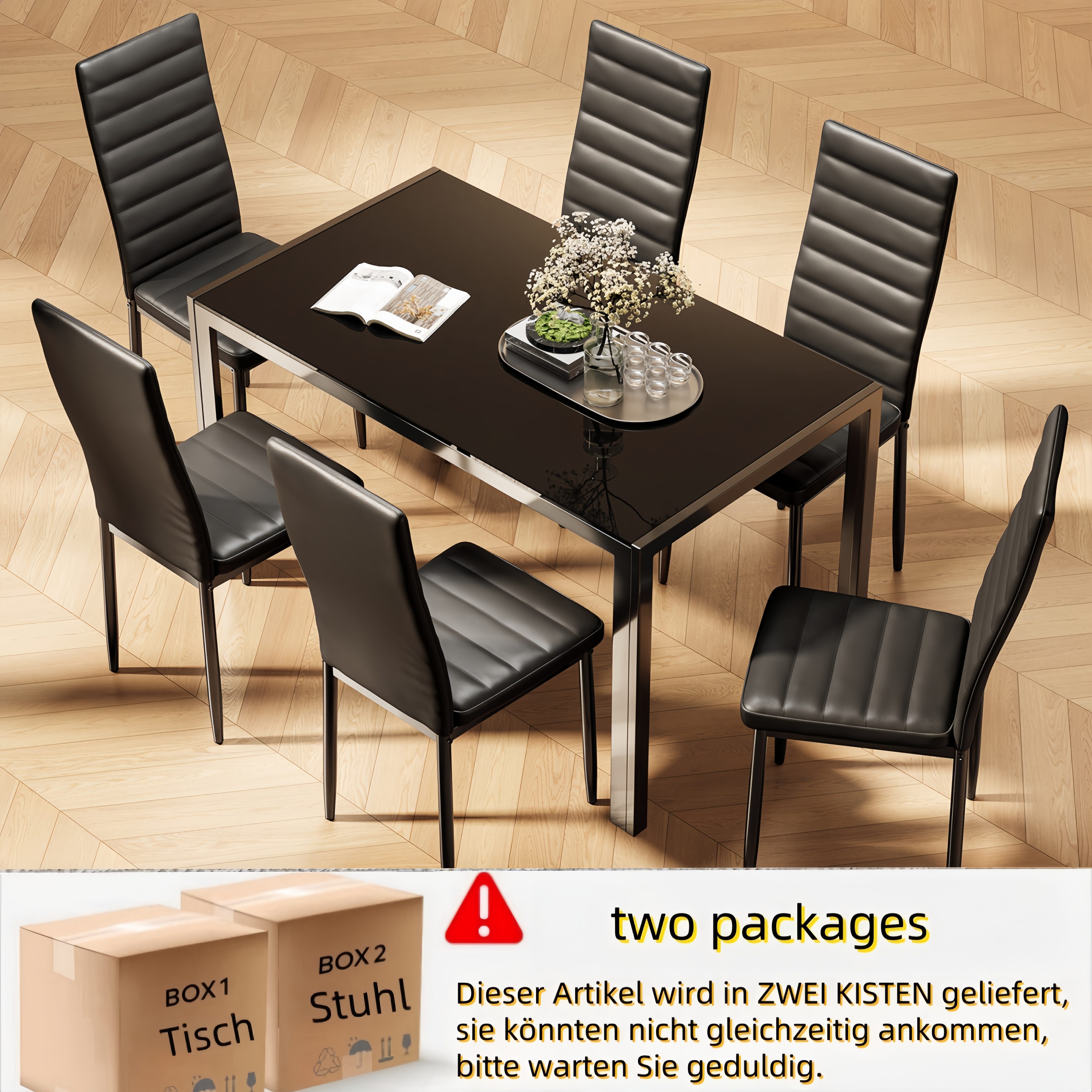 Bealife Essgruppe,7-tlg(Esstisch und 6 stühlen), Küchentisch, günstig online kaufen