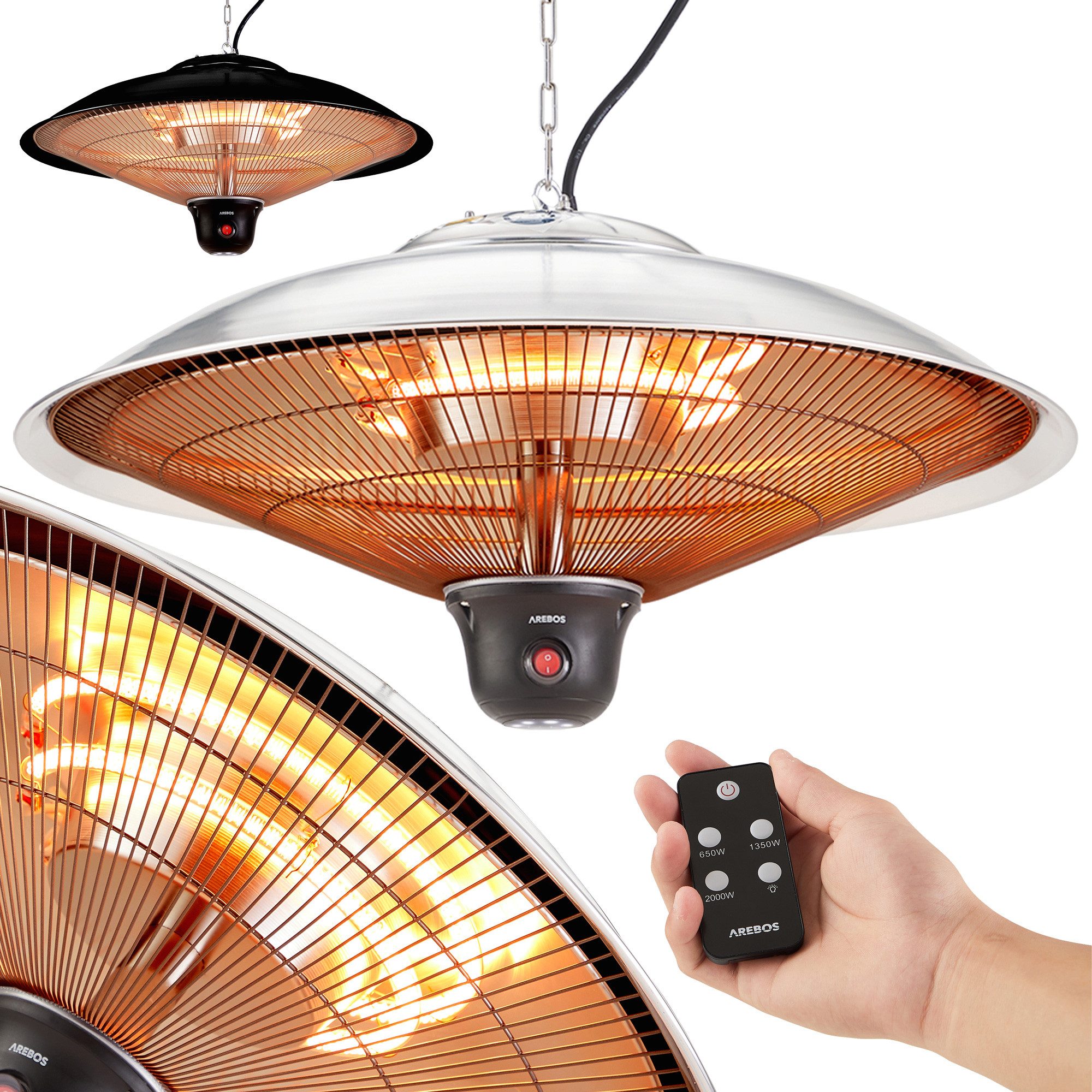 Arebos Infrarotstrahler Deckenheizstrahler, 2.000 W, inkl. günstig online kaufen