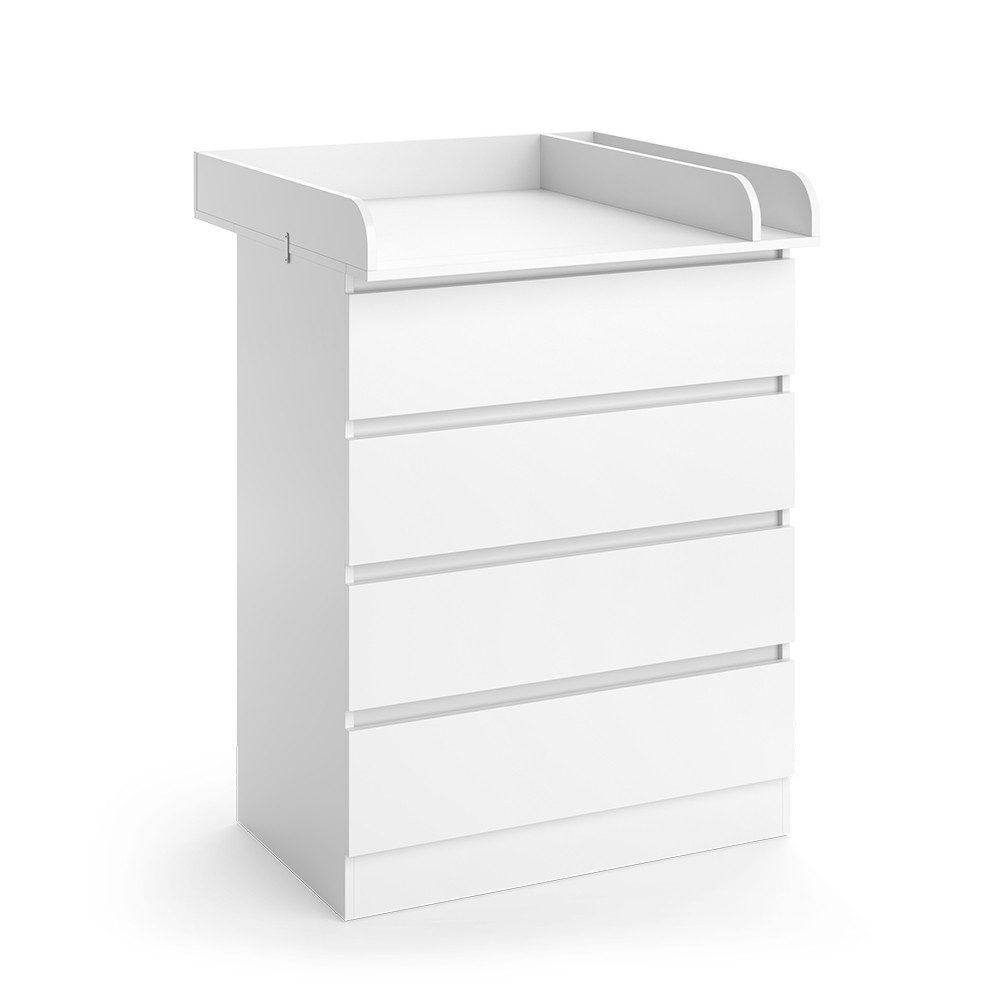 VitaliSpa® Wickelkommode Emmi, Weiß, 80 x 111.6 cm mit 4 Schubladen