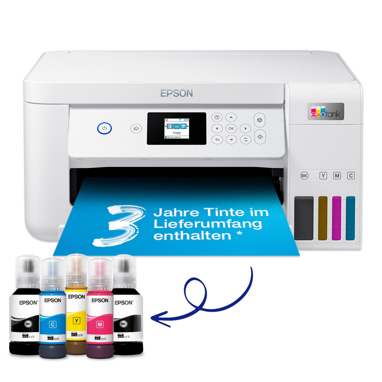 Epson Epson EcoTank ET-2856 Multifunktionsdrucker, (Automatischer Duplexdruck)