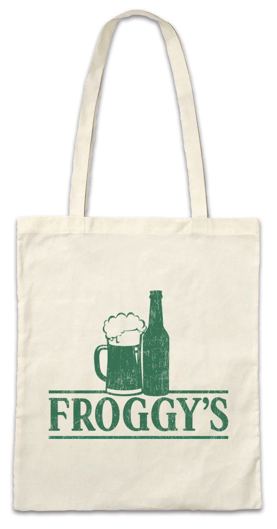 Beuteltasche Froggy's Stofftasche This Logo Symbol Sign Is Us Bar TV Diner Zeichen