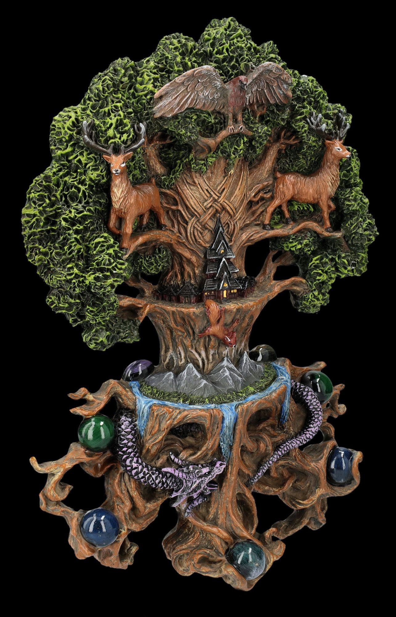 Figuren Shop GmbH Wanddekoobjekt Wandrelief Yggdrasil by Anne Stokes - Fantasy Dekoration Wanddeko Deko