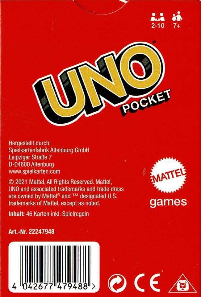 Mattel® Spiel, UNO Pocket Version für 2-10 Spieler ab 7 Jahren