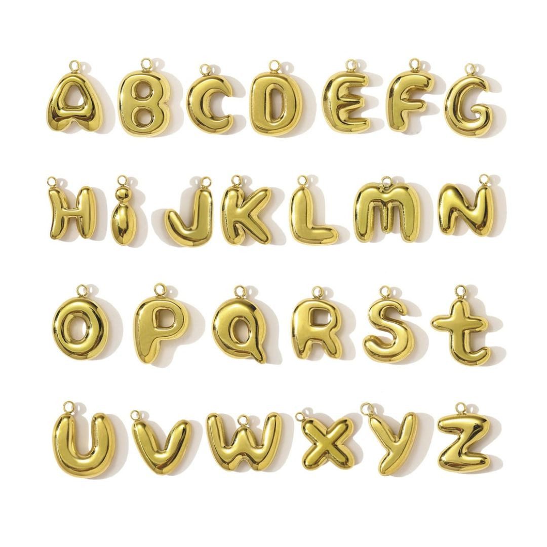 suebidou Charm-Ketten-Set Halskette Classic und Buchstaben-Anhänger