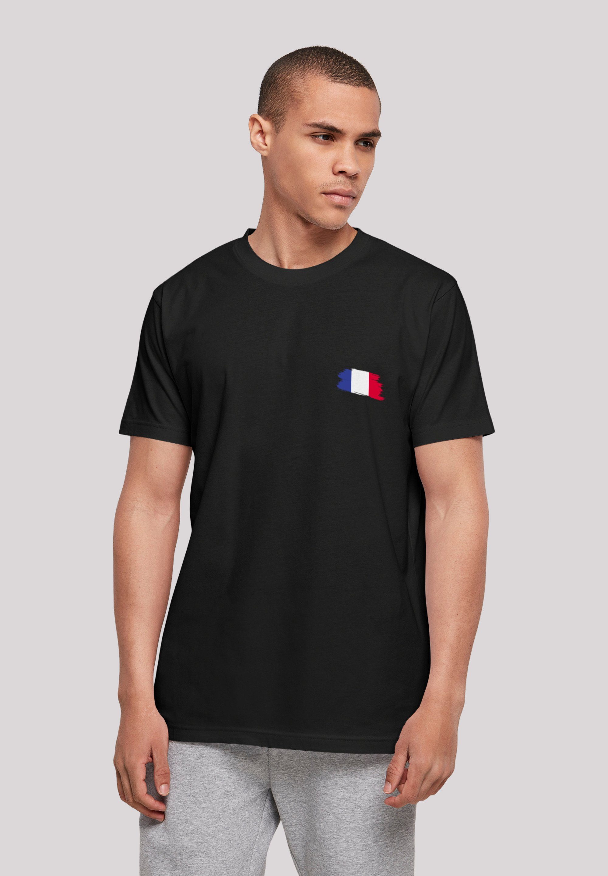 Print Frankreich Flagge France T-Shirt F4NT4STIC schwarz