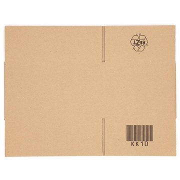 KK Verpackungen Versandkarton, 25 Faltkartons 220 x 160 x 120 mm Postversand Warenversand Wellpappkartons Braun