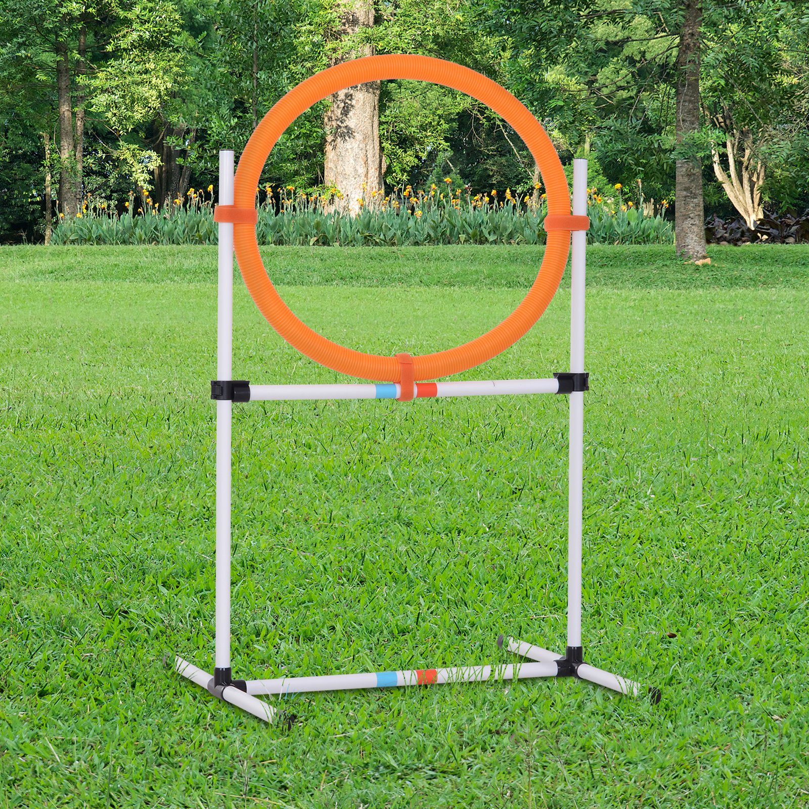 PawHut Agility-Hürde Hundetrainingsset mit Springring, PE-Kunststoff günstig online kaufen