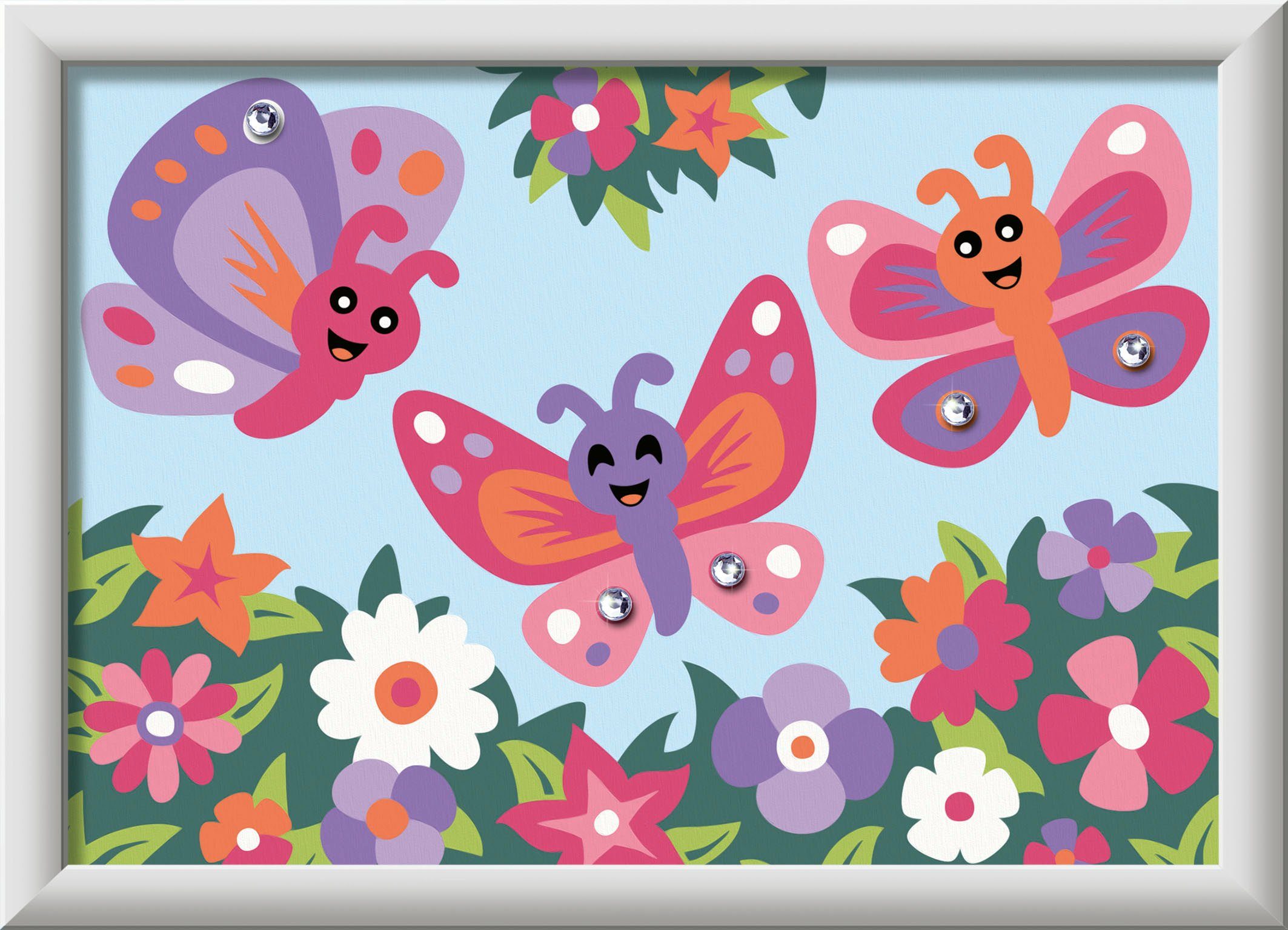 Ravensburger Malen nach Zahlen Fröhliche Schmetterlinge, Made in Europe