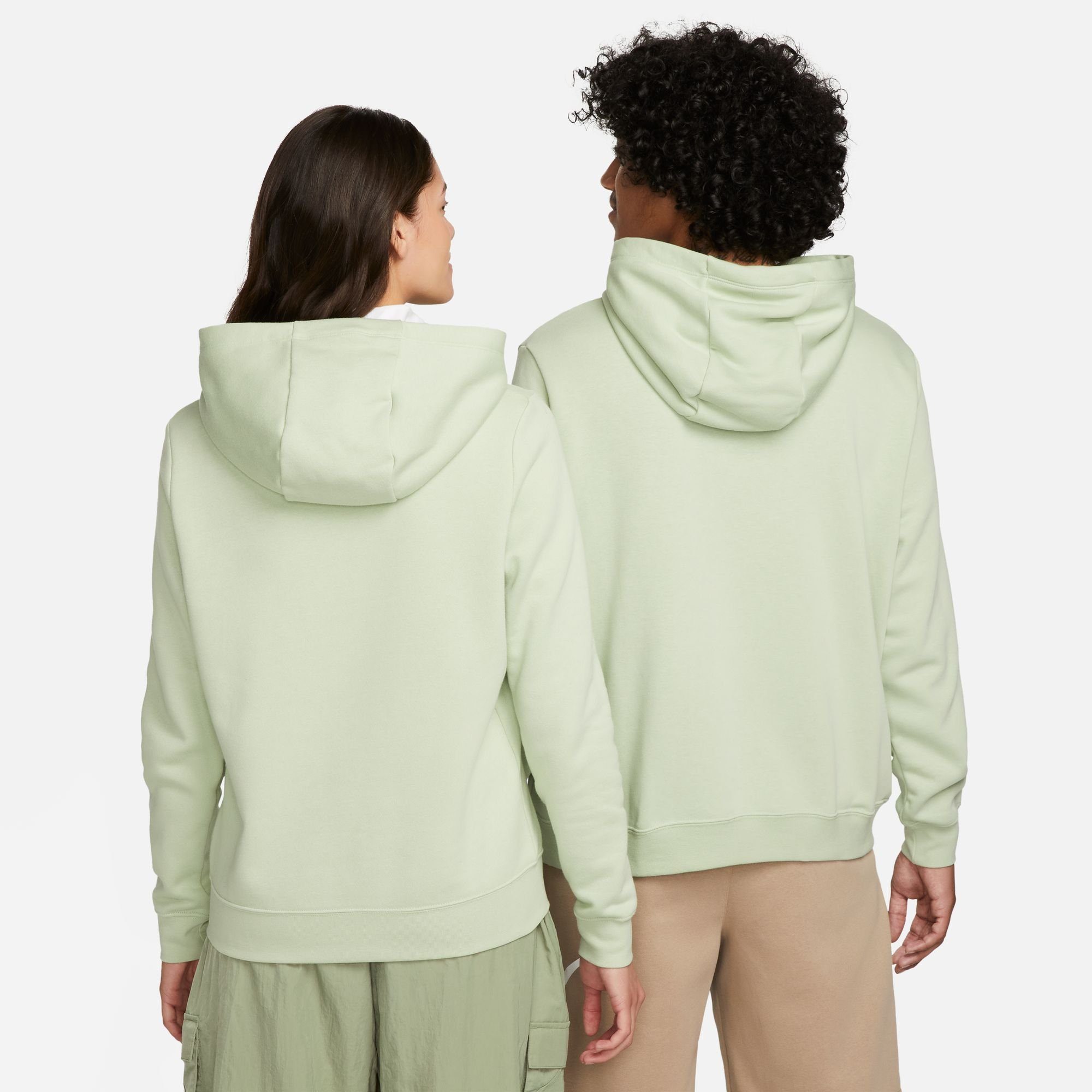 WOMEN'S HONEYDEW/WHITE FLEECE Sportswear Kapuzensweatshirt Nike PULLOVER CLUB HOODIE