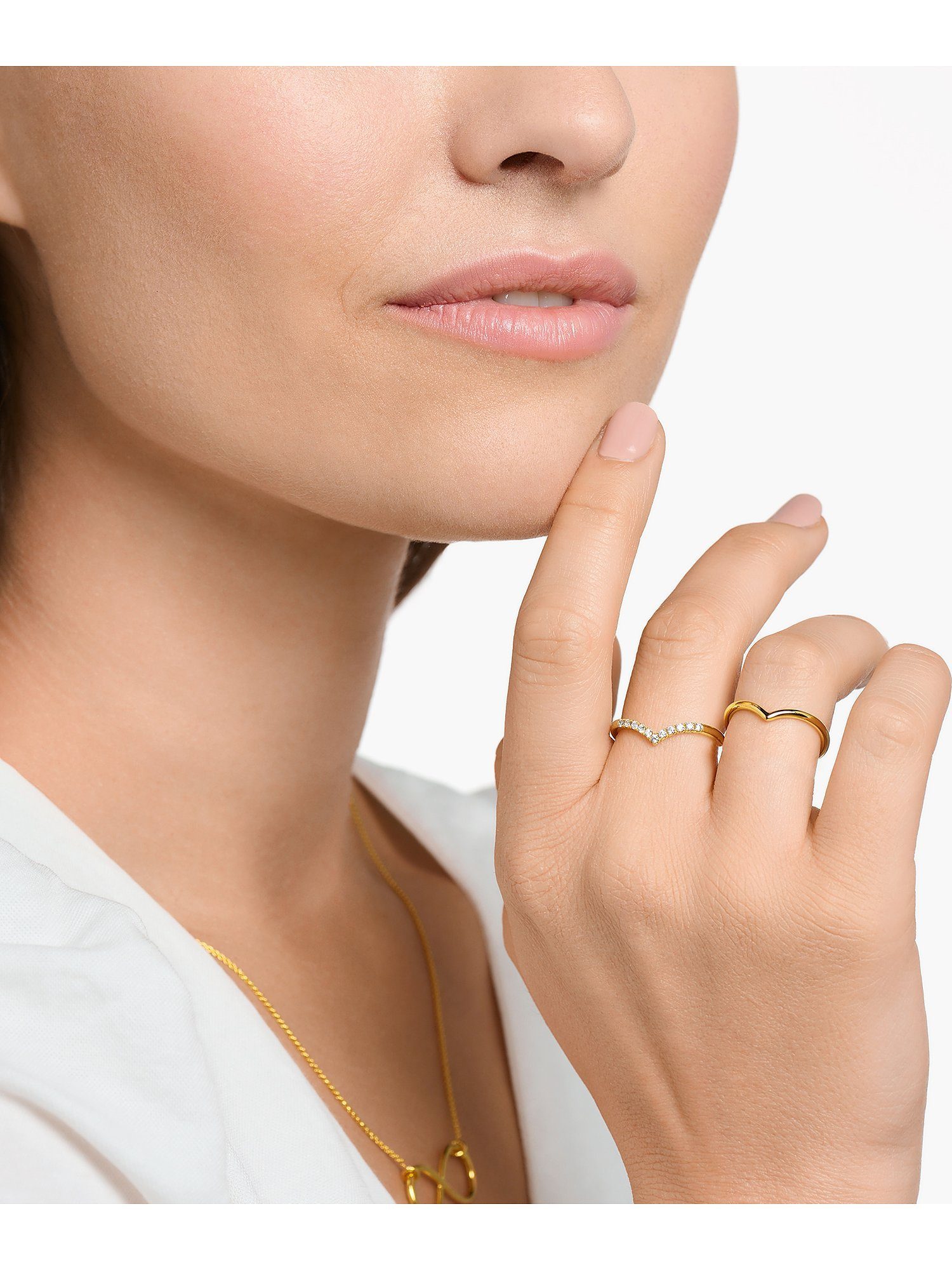 THOMAS SABO Fingerring Thomas Sabo Damen-Damenring 925er Silber Zirkonia, Zirkonia