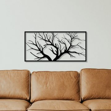 WoodFriends Wandbild Lebensbaum mit Rahmen Wanddeko Holz Holzdeko Baum des Lebens