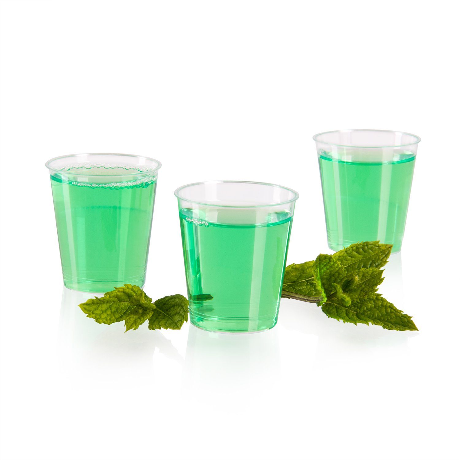 Vivaloo Schnapsglas Wiederverwendbare, 100-tlg., Kunststoff, 2cl mit Eichstrich / Spülmaschinengeeignet