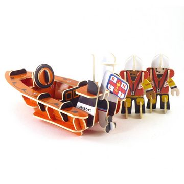 suebidou Konstruktions-Spielset 3D Spielset Rettungsboot Pop Out Spiel für Kinder zum Aufbauen/Spielen