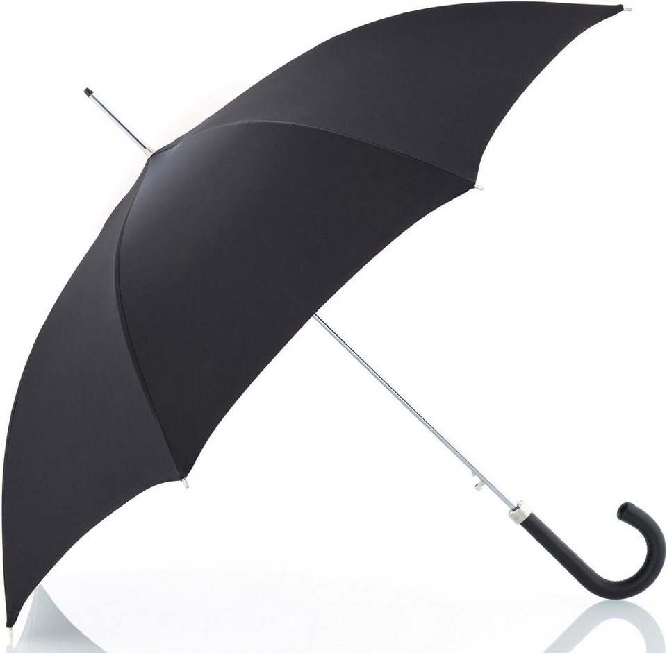 doppler MANUFAKTUR Stockregenschirm Oxford Uni, schwarz, handgemachter  Manufaktur-Stockschirm