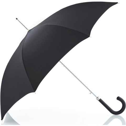 doppler MANUFAKTUR Stockregenschirm Oxford Uni, schwarz, handgemachter Manufaktur-Stockschirm