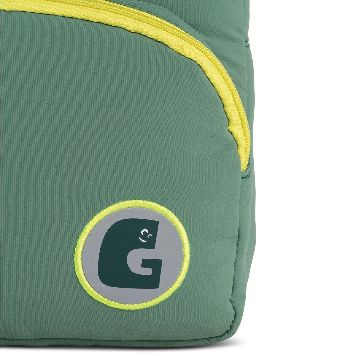 Glühwürmchen Minirucksack Glühwürmchen Kinderrucksack grau-grün DINO – Bild 4 von 5