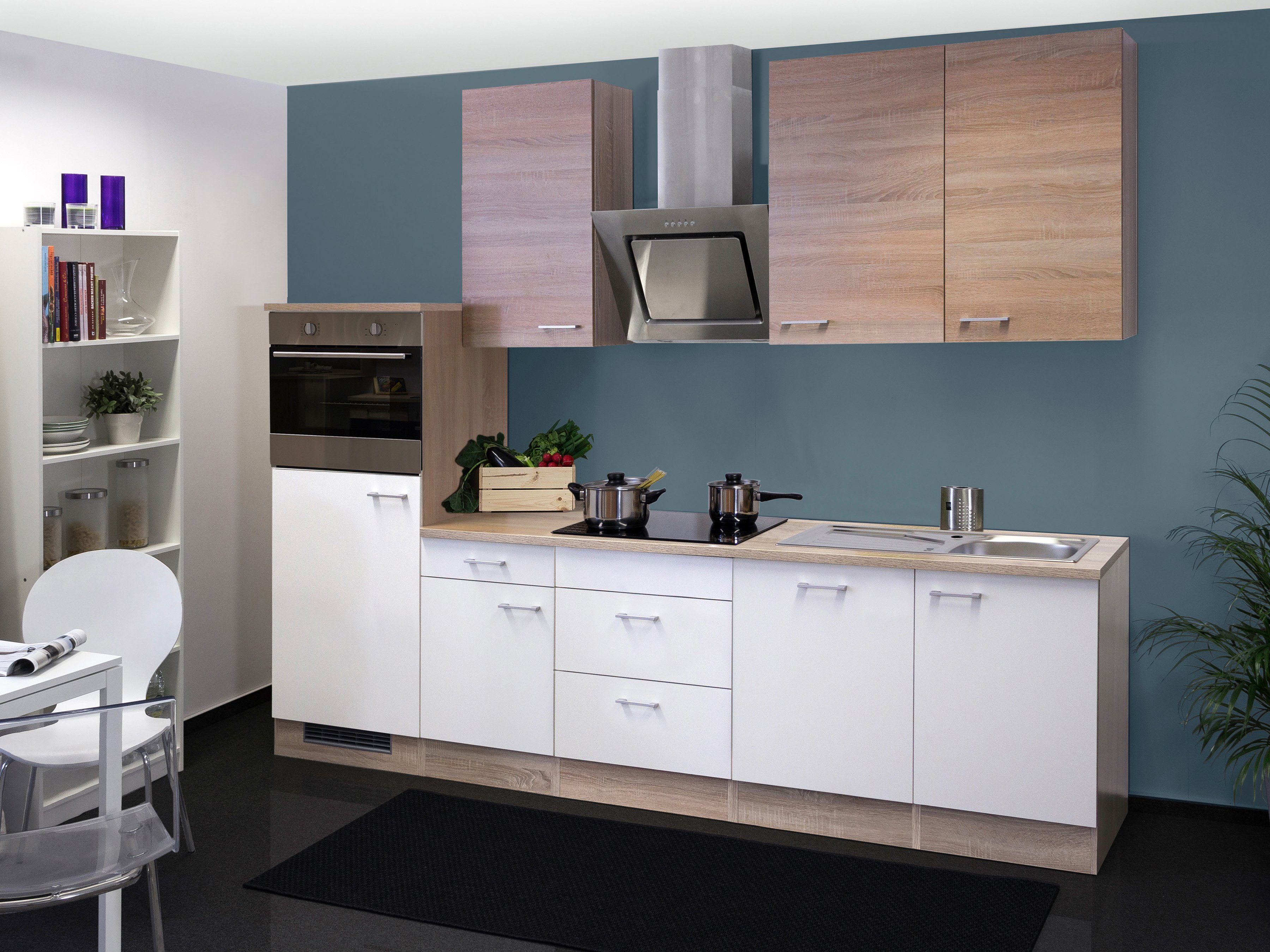 Flex-Well Küchenzeile Samoa, mit E-Geräten, Gesamtbreite 280 cm