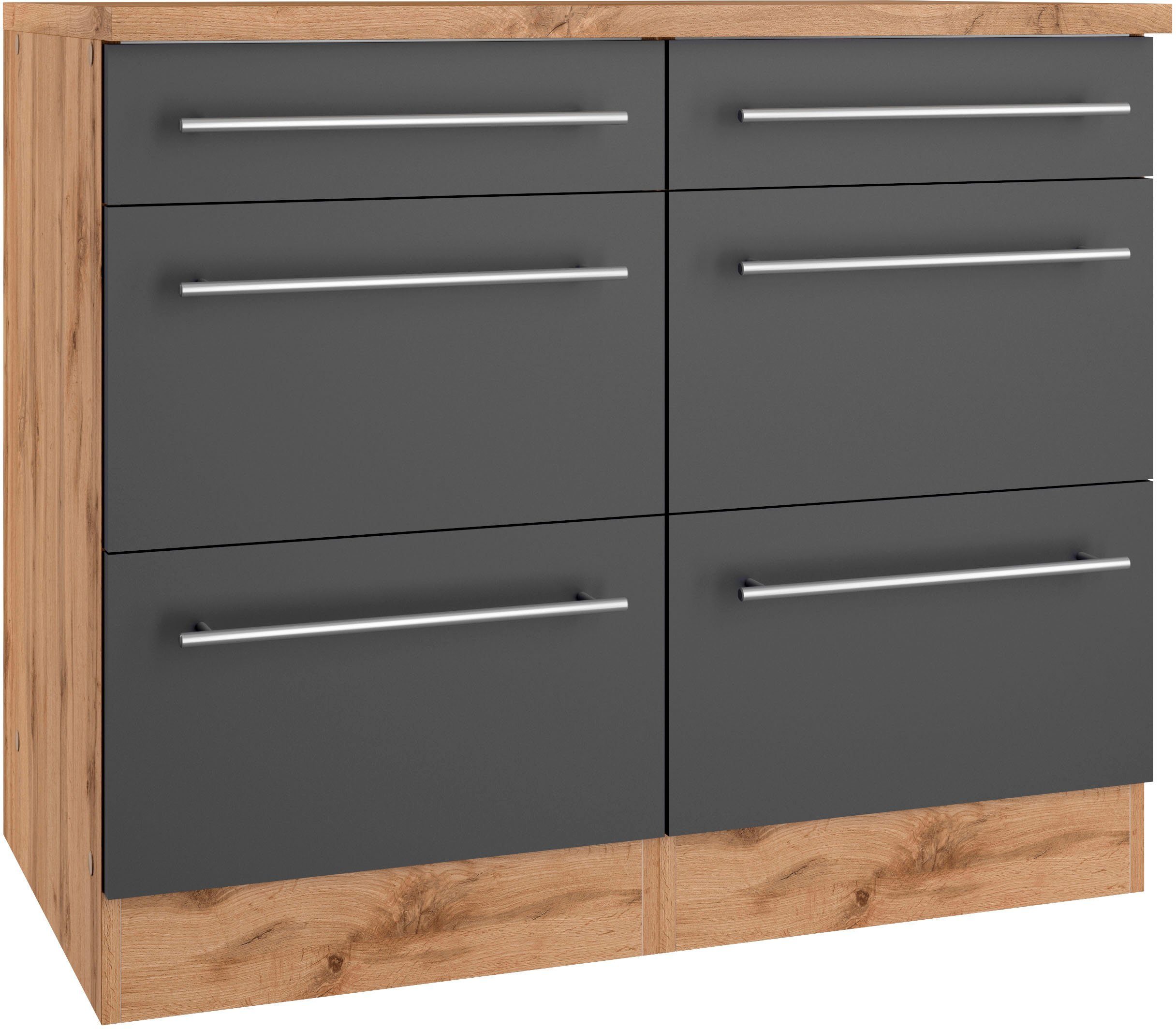 KOCHSTATION Unterschrank KS-Wien edel aussehende gestiftete Fronten