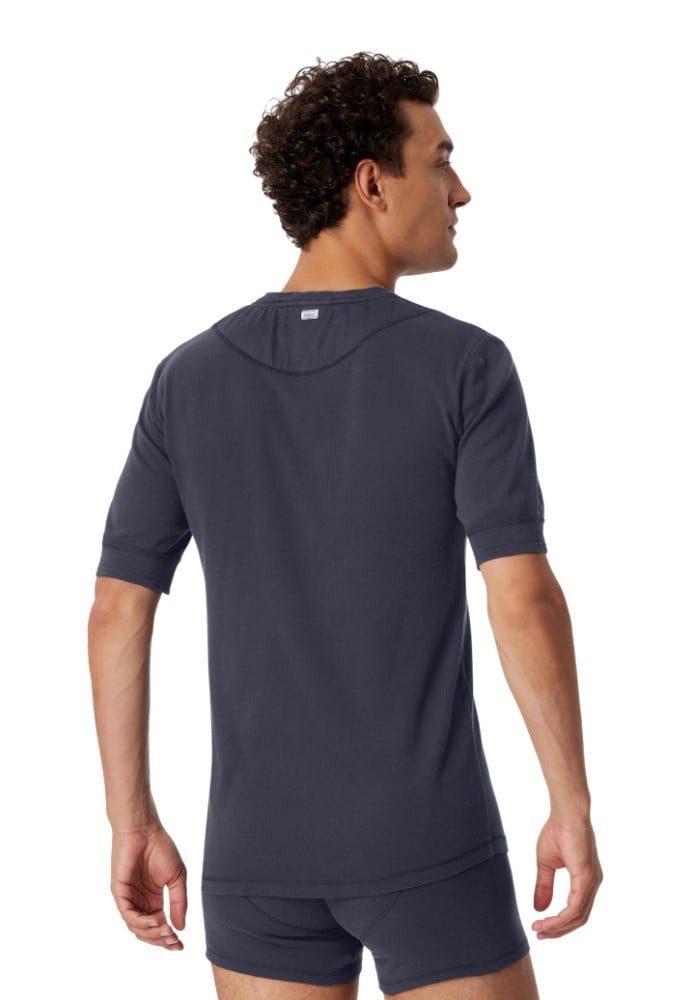 Schiesser T-Shirt Freizeit Revival Karl-Heinz Kurzarm graphitgrau Herren
