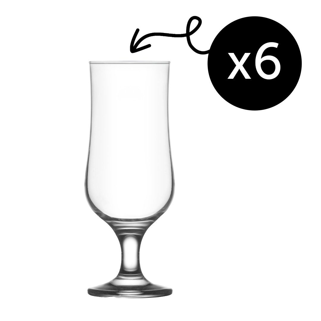 LAV Gläser-Set Nevakar Biergas, 6-tlg., Glas, 6er Set, 385ml, Feiner Glasrand, ideal für Bier, Cider und Mixgetränke