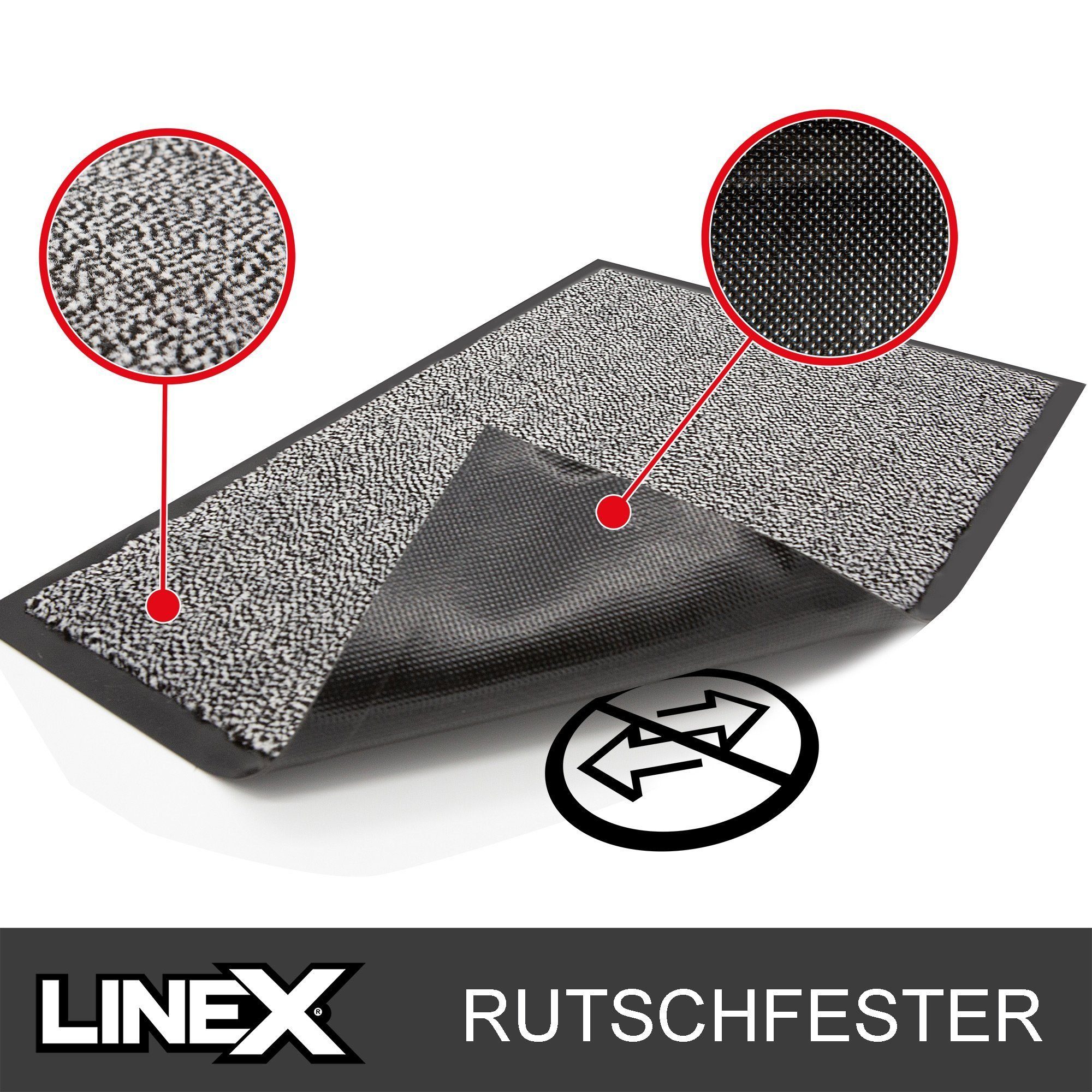 Linex Fußmatte rutschfest Schutzfangmatte, waschbar Eingangsmatte, Höhe: 7 mm, Indoor - Outdoor geeignet – Bild 4 von 5