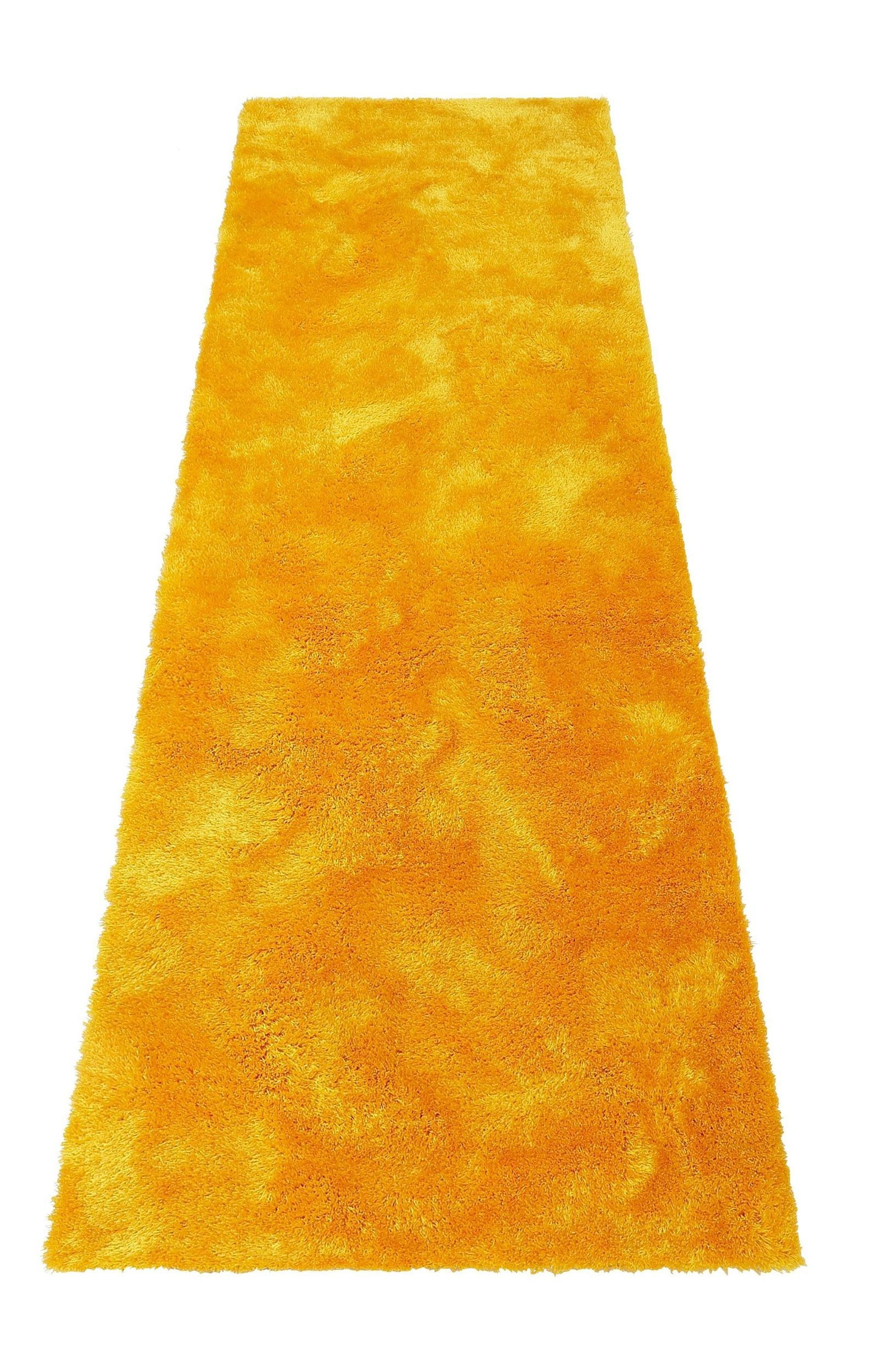 Bruno Banani Hochflor-Läufer Dana Teppich, Kundenliebling, rechteckig, Höhe: 30 mm, Brücke, uni, weich, Mikrofaser, Diele, Flur, Wohnzimmer, Schlafzimmer – Bild 4 von 5