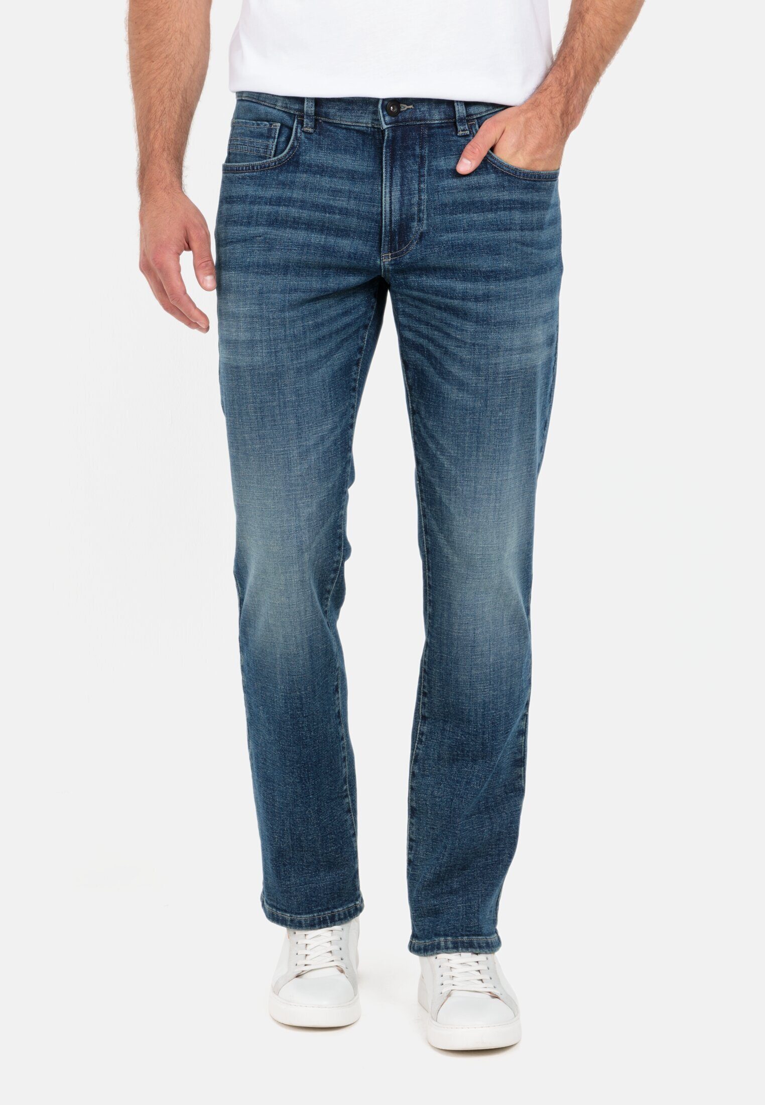 Camel Active Herren Jeans Regular Fit – FleXXXactive® 5-Pocket Grau, Bequeme Stretch-Denim-Hose