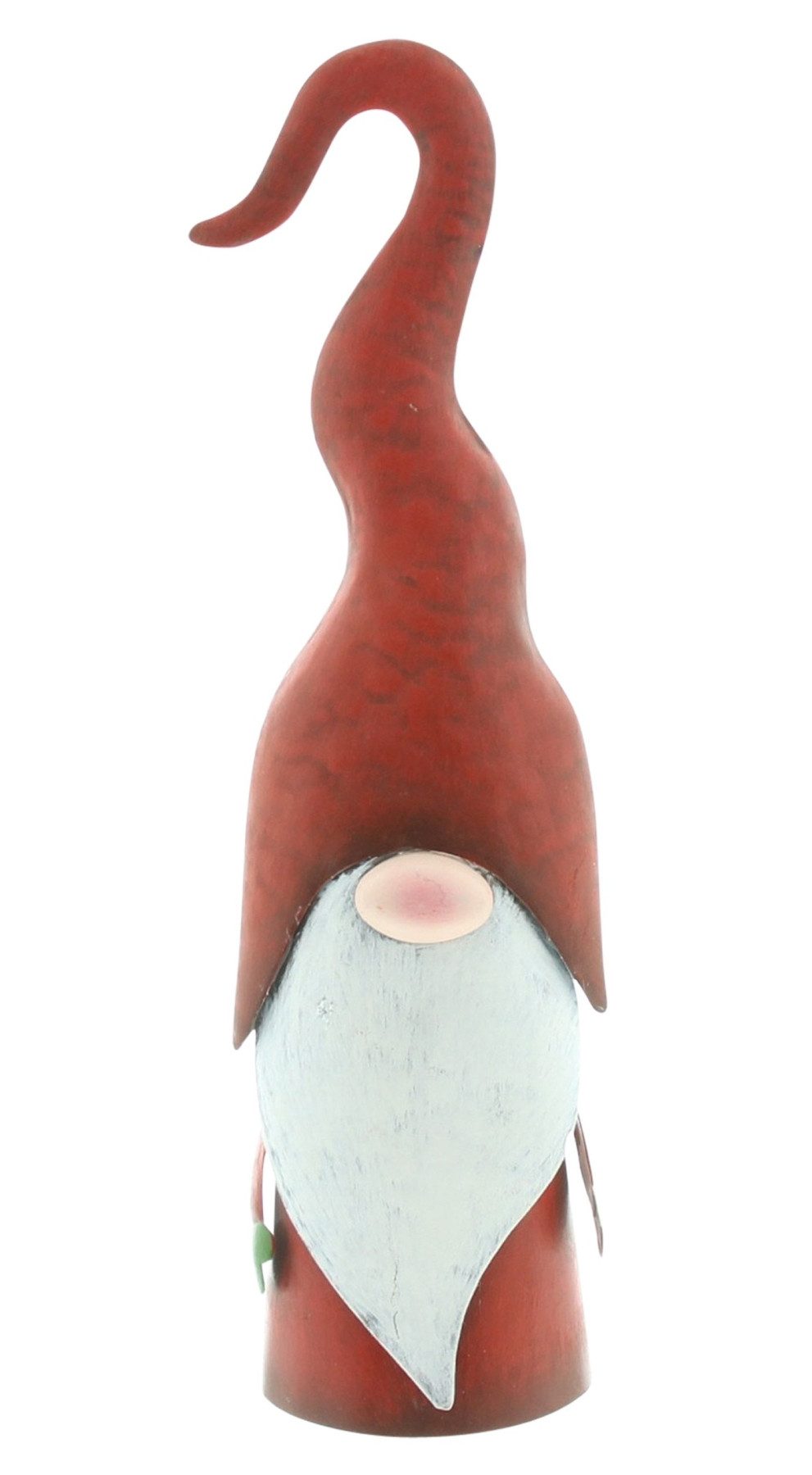 Dekoleidenschaft Dekofigur "Wichtel" aus Metall, rot, 31 cm, Weihnachtswichtel, Weihnachtsmann, Weihnachtsdeko, Nikolaus Figur, Dekowichtel